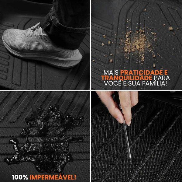 Praticidade 100% impermeável